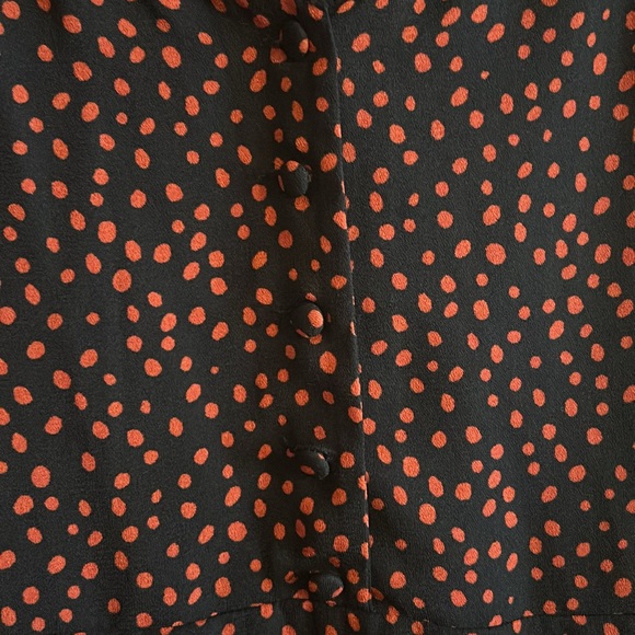 Black and red polka dot A line skater dress - Picture 3 of 5